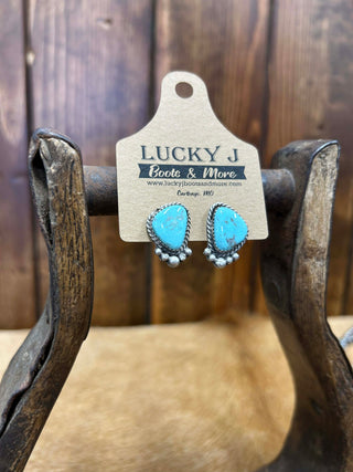 Harlow Earrings-Earrings-LJ Turquoise-Lucky J Boots & More, Women's, Men's, & Kids Western Store Located in Carthage, MO