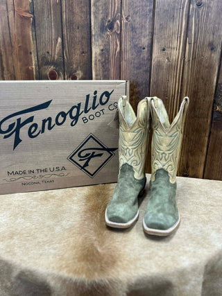 Men's Fenoglio Olive Roughout Boot-Men's Boots-Fenoglio Boots-Lucky J Boots & More, Women's, Men's, & Kids Western Store Located in Carthage, MO