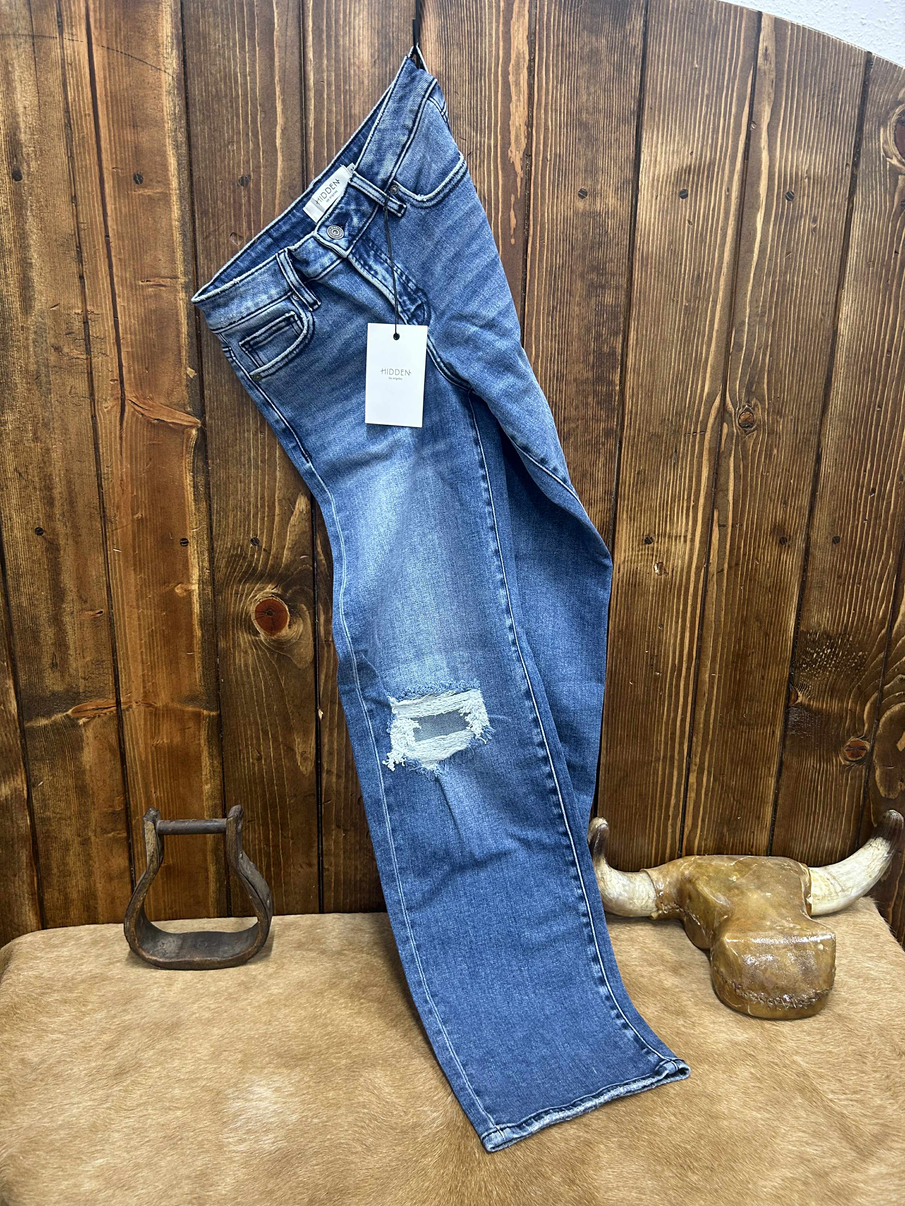 Women's Hidden Charlie Mid Rise Basic Dad Jean