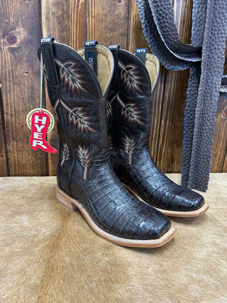 Men's Hyer Russell Brown Caiman Boot-Men's Boots-HYER Boots-Lucky J Boots & More, Women's, Men's, & Kids Western Store Located in Carthage, MO