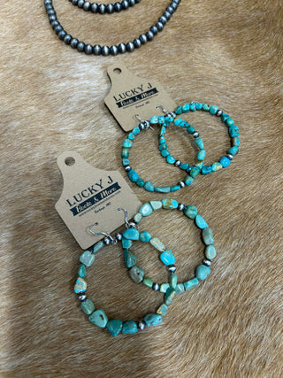 Nina Earrings-Earrings-LJ Turquoise-Lucky J Boots & More, Women's, Men's, & Kids Western Store Located in Carthage, MO