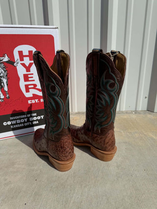 Women's Hyer Colby Tobacco Full Quill Waxy Ostrich Boot