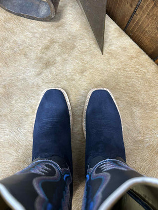 Women's R. Watson Dark Blue Roughout Boot-Women's Boots-R. Watson-Lucky J Boots & More, Women's, Men's, & Kids Western Store Located in Carthage, MO