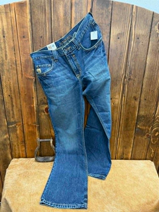 Cinch Carter jeans, men's relaxed fit jeans, dark stone boot cut, western denim, mid rise work jeans, Cinch original jeans, men's boot cut denim.