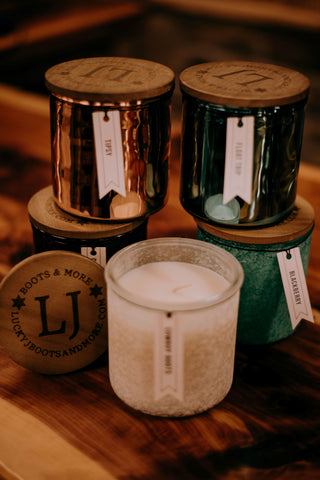 LJ Rock Star Candles-Candles-LJ Candles-Lucky J Boots & More, Women's, Men's, & Kids Western Store Located in Carthage, MO