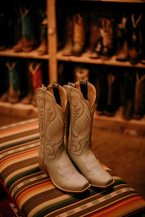 Women's Hyer Leawood Robin's Egg Cowhide Boot-Women's Boots-HYER Boots-Lucky J Boots & More, Women's, Men's, & Kids Western Store Located in Carthage, MO