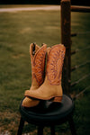 Women's Hyer Rose Hill Bronze Roughout Boot-Women's Boots-HYER Boots-Lucky J Boots & More, Women's, Men's, & Kids Western Store Located in Carthage, MO