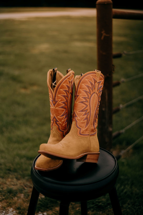 Women's Hyer Rose Hill Bronze Roughout Boot-Women's Boots-HYER Boots-Lucky J Boots & More, Women's, Men's, & Kids Western Store Located in Carthage, MO