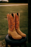Women's Hyer Rose Hill Bronze Roughout Boot-Women's Boots-HYER Boots-Lucky J Boots & More, Women's, Men's, & Kids Western Store Located in Carthage, MO