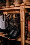 Women's Hyer Leawood Black Cowhide Boot-Women's Boots-HYER Boots-Lucky J Boots & More, Women's, Men's, & Kids Western Store Located in Carthage, MO