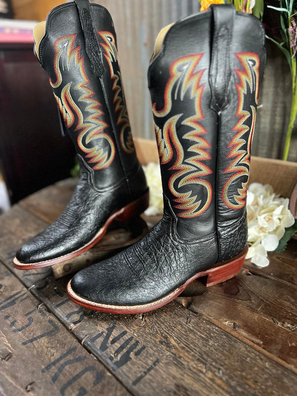 Black smooth store ostrich boots