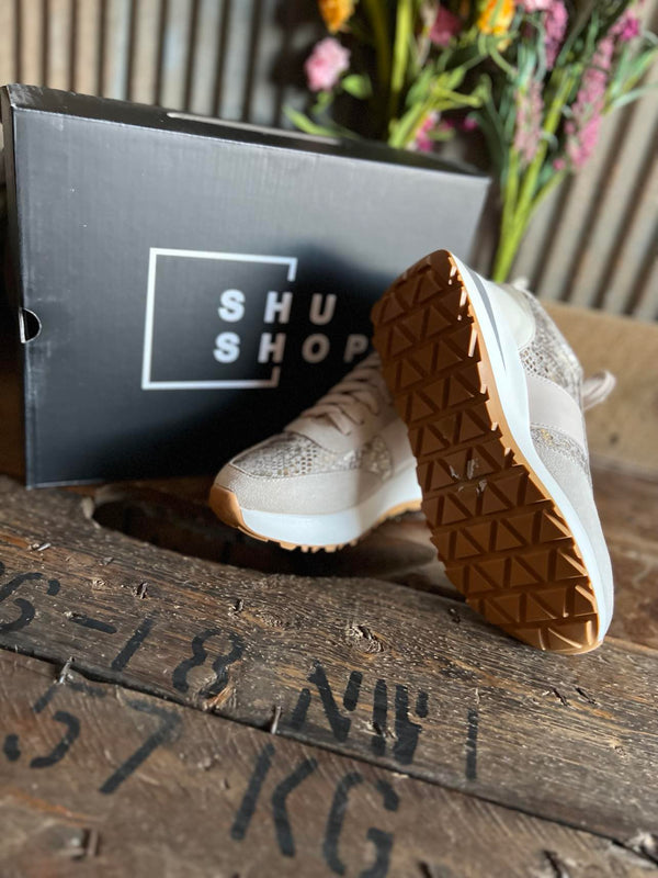 Serafina Sneakers in Gold Snake by Shu Shop-Women's Casual Shoes-Shu Shop-Lucky J Boots & More, Women's, Men's, & Kids Western Store Located in Carthage, MO