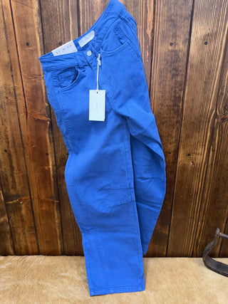 Women's Vervet Ellie High Rise Blue Barrel Jean