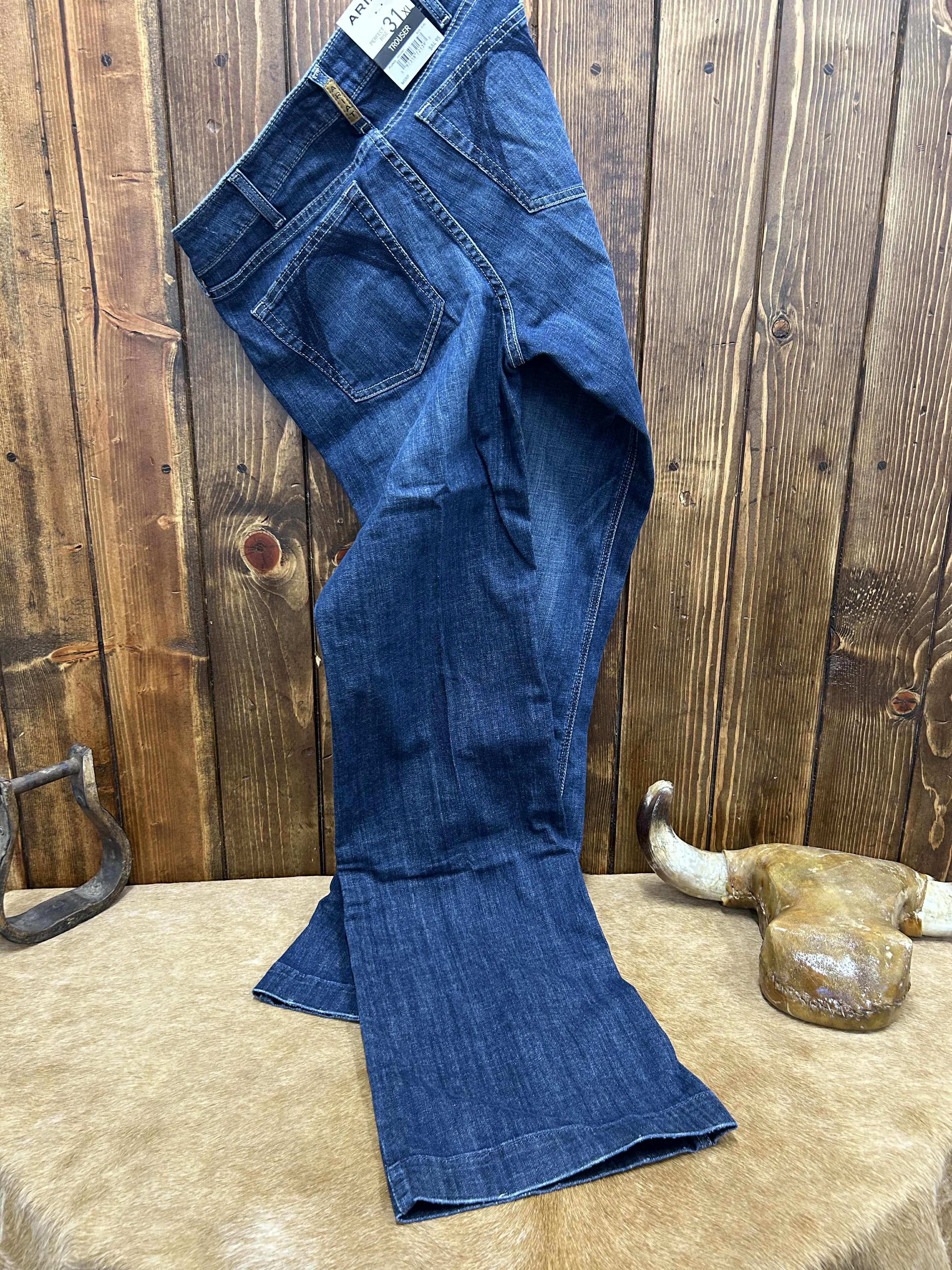 Women's Ariat Catalaya Perfect Rise Trouser Jean-Women's Denim-Ariat-Lucky J Boots & More, Women's, Men's, & Kids Western Store Located in Carthage, MO