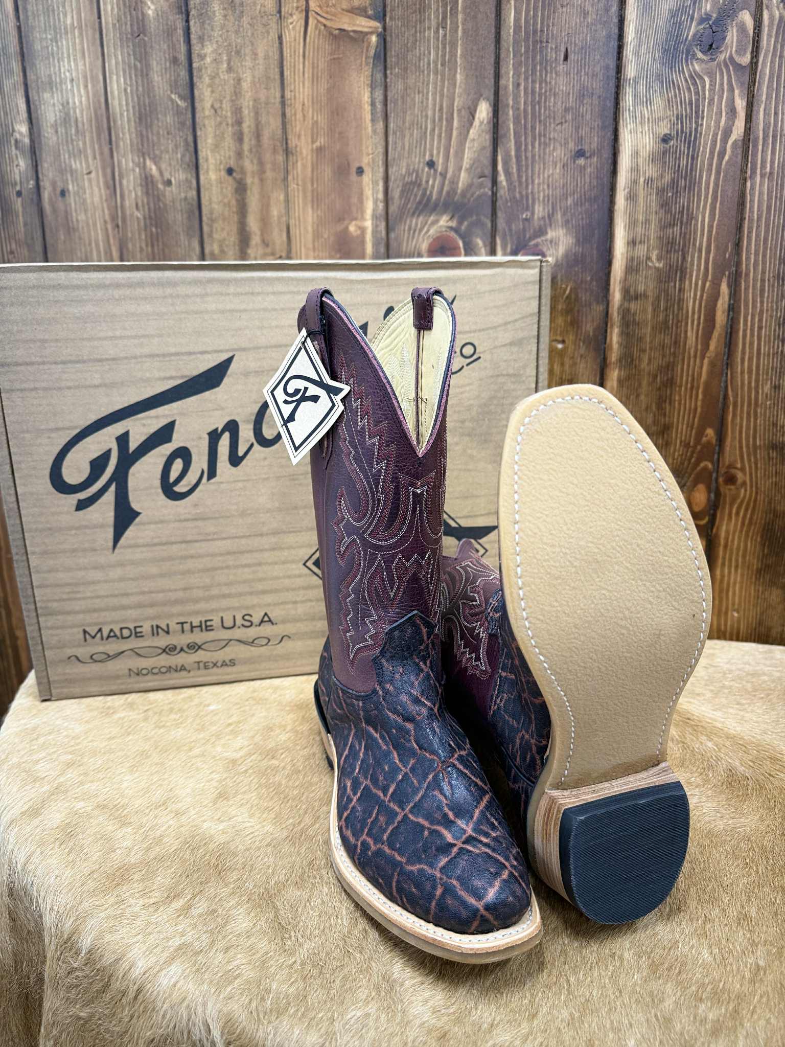 Men's Fenoglio Bark Vintage Elephant Boot-Men's Boots-Fenoglio Boots-Lucky J Boots & More, Women's, Men's, & Kids Western Store Located in Carthage, MO