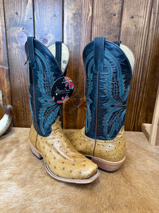 Women's Macie Bean Antique Saddle Full Quill Ostrich Boot-Women's Boots-Macie Bean-Lucky J Boots & More, Women's, Men's, & Kids Western Store Located in Carthage, MO