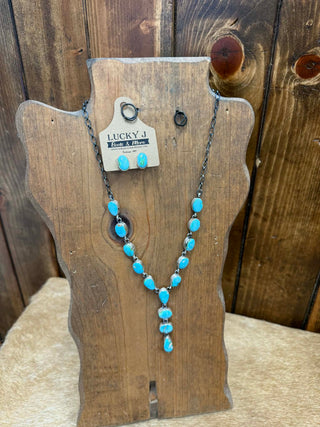 Lily Necklace Set-Necklaces-LJ Turquoise-Lucky J Boots & More, Women's, Men's, & Kids Western Store Located in Carthage, MO