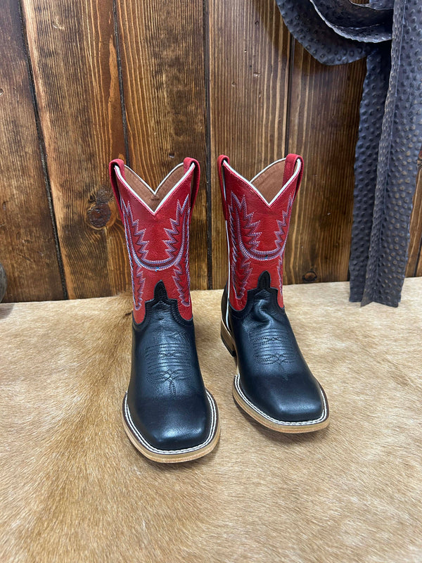 Kid's Horse Power Black Full Grain Leather Boot-Kids Boots-Horse Power-Lucky J Boots & More, Women's, Men's, & Kids Western Store Located in Carthage, MO