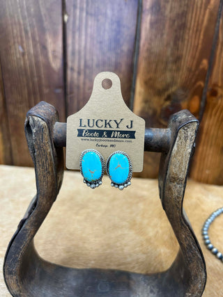 Harlow Earrings-Earrings-LJ Turquoise-Lucky J Boots & More, Women's, Men's, & Kids Western Store Located in Carthage, MO