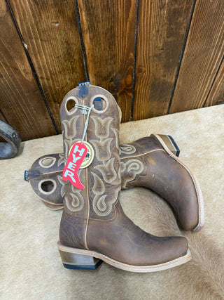 Women's Hyer Tipton Saddle Tan Crunch Cowhide Boot-Women's Boots-HYER Boots-Lucky J Boots & More, Women's, Men's, & Kids Western Store Located in Carthage, MO