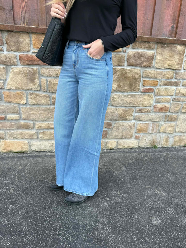 Women's Ariat Ultra High Rise Calamity Comfort Wide Jean-Women's Denim-Ariat-Lucky J Boots & More, Women's, Men's, & Kids Western Store Located in Carthage, MO