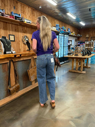 Women's Flying Monkey Isabel Mid Rise Wide Leg Jean-Women's Denim-Flying Monkey-Lucky J Boots & More, Women's, Men's, & Kids Western Store Located in Carthage, MO