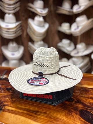 American 845 S-MINN Straw Hat 5" Brim FZ-Straw Cowboy Hats-American Hat Co.-Lucky J Boots & More, Women's, Men's, & Kids Western Store Located in Carthage, MO