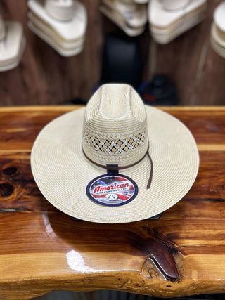 American Straw Hat 1022 S-117 4.5" FZBrim-Straw Cowboy Hats-American Hat Co.-Lucky J Boots & More, Women's, Men's, & Kids Western Store Located in Carthage, MO
