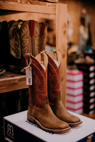 Anderson Bean Natural Brahma Bison Boot-Men's Boots-Anderson Bean-Lucky J Boots & More, Women's, Men's, & Kids Western Store Located in Carthage, MO