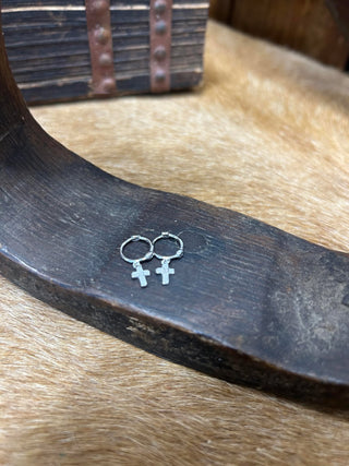 Anne Cross Earrings-Earrings-Mauve Jewelry Co.-Lucky J Boots & More, Women's, Men's, & Kids Western Store Located in Carthage, MO
