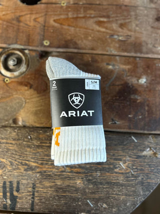 Ariat Kids Cotton Crew Socks 2984-Socks-Nester Hosiery, LLC-Lucky J Boots & More, Women's, Men's, & Kids Western Store Located in Carthage, MO