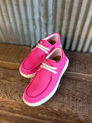 Ariat Youth Hottest Pink Hilos *FINAL SALE*-Kids Casual Shoes-Ariat-Lucky J Boots & More, Women's, Men's, & Kids Western Store Located in Carthage, MO