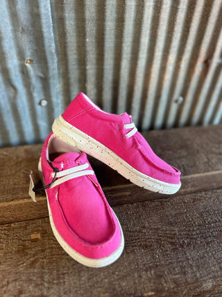 Ariat Youth Hottest Pink Hilos *FINAL SALE*-Kids Casual Shoes-Ariat-Lucky J Boots & More, Women's, Men's, & Kids Western Store Located in Carthage, MO