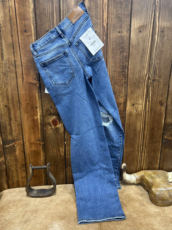 Women's Hidden Charlie Mid Rise Basic Dad Jean