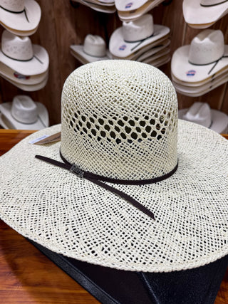 Twister Open Crown Flat 5" Brim Straw Hat