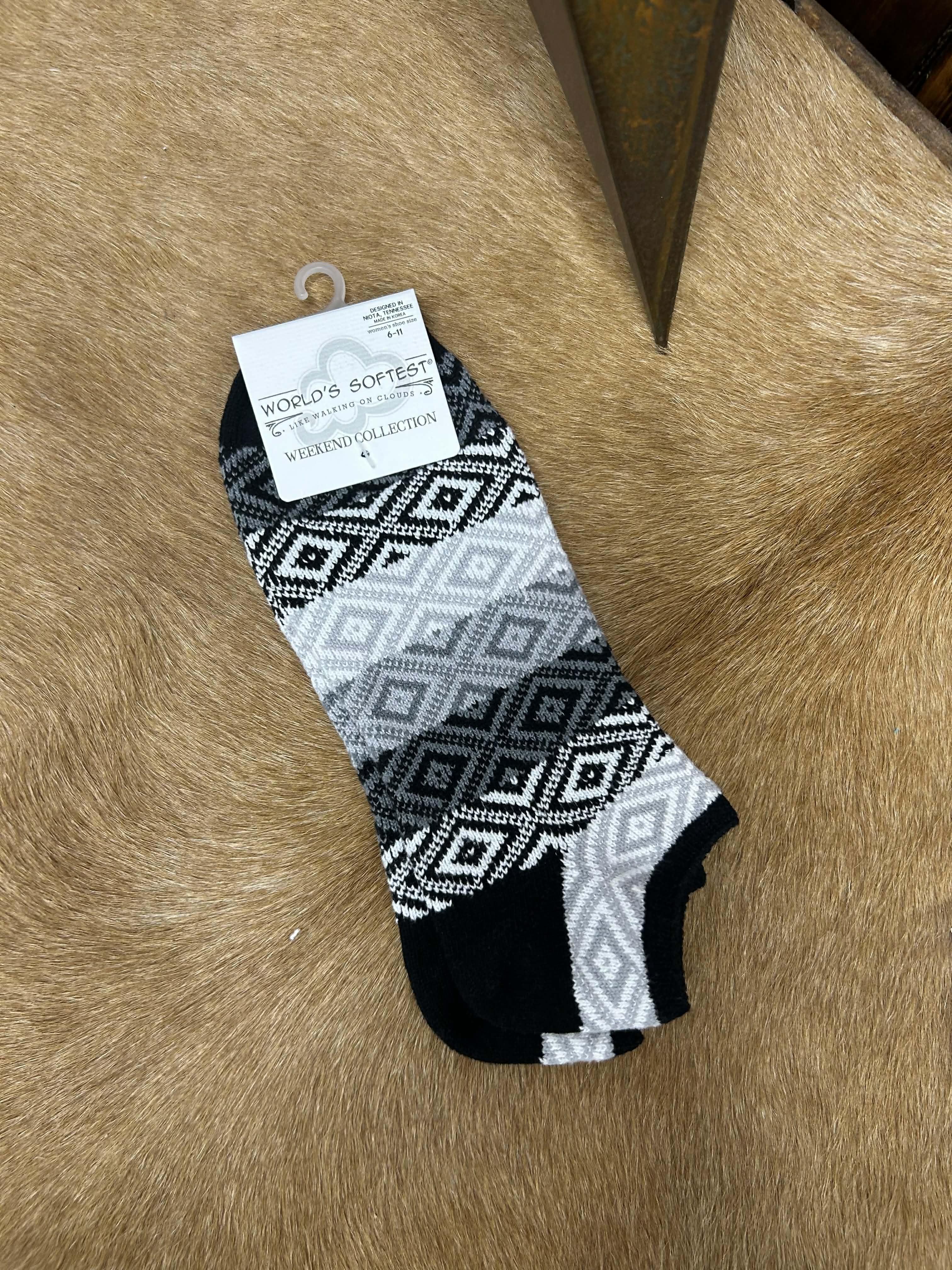 Weekend Collection Ankle Socks WSGEMLOW-Socks-World's Softest Socks-Lucky J Boots & More, Women's, Men's, & Kids Western Store Located in Carthage, MO