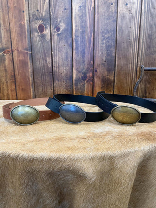 fashion belt, oval buckle belt, faux leather belt, cognac belt, black belt, western belt, boho accessories, adjustable belt, vegan leather belt