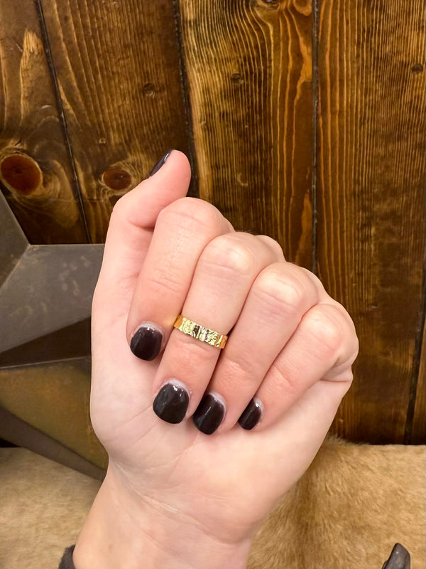 Hammered Cuff Rings-Rings-LJ Fashion Jewelry-Lucky J Boots & More, Women's, Men's, & Kids Western Store Located in Carthage, MO