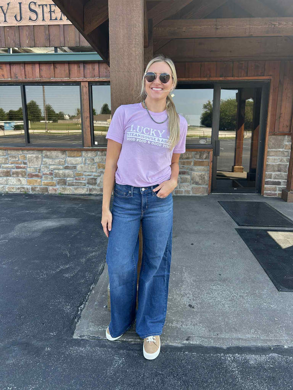 Levi's 318 Shaping Wide Leg in Dark Wash-Women's Denim-Levi's-Lucky J Boots & More, Women's, Men's, & Kids Western Store Located in Carthage, MO