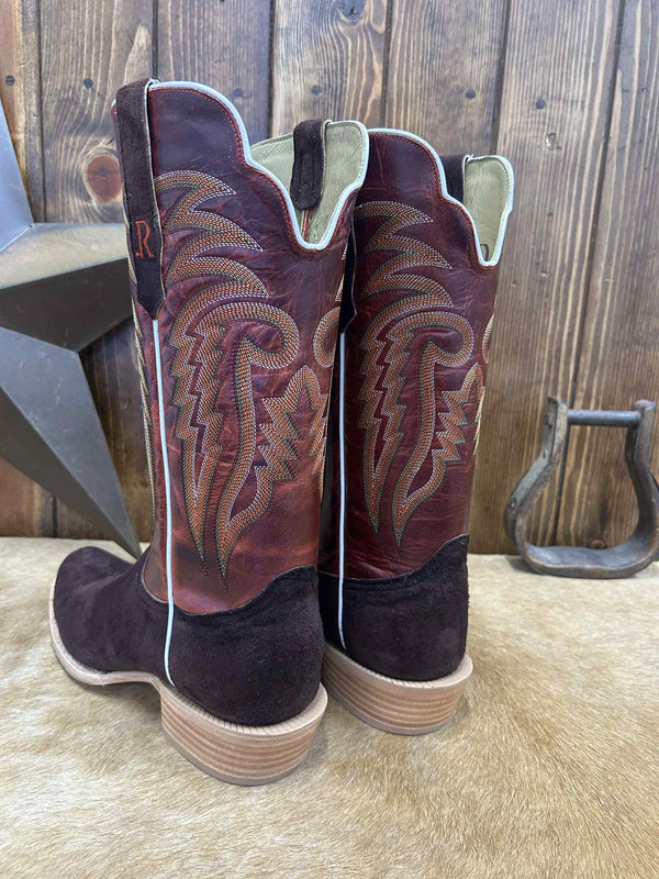 Men's R. Watson Chocolate Deer Roughout Boot-Men's Boots-R. Watson-Lucky J Boots & More, Women's, Men's, & Kids Western Store Located in Carthage, MO