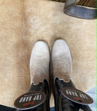 Men's Horse Power Tan Vintage Reversed Smooth Quill Boot-Men's Boots-Horse Power-Lucky J Boots & More, Women's, Men's, & Kids Western Store Located in Carthage, MO