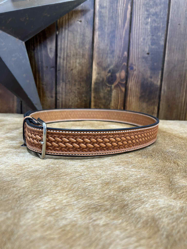 Texas Saddlery Natural Basket Belt-Belts-Texas Saddlery-Lucky J Boots & More, Women's, Men's, & Kids Western Store Located in Carthage, MO