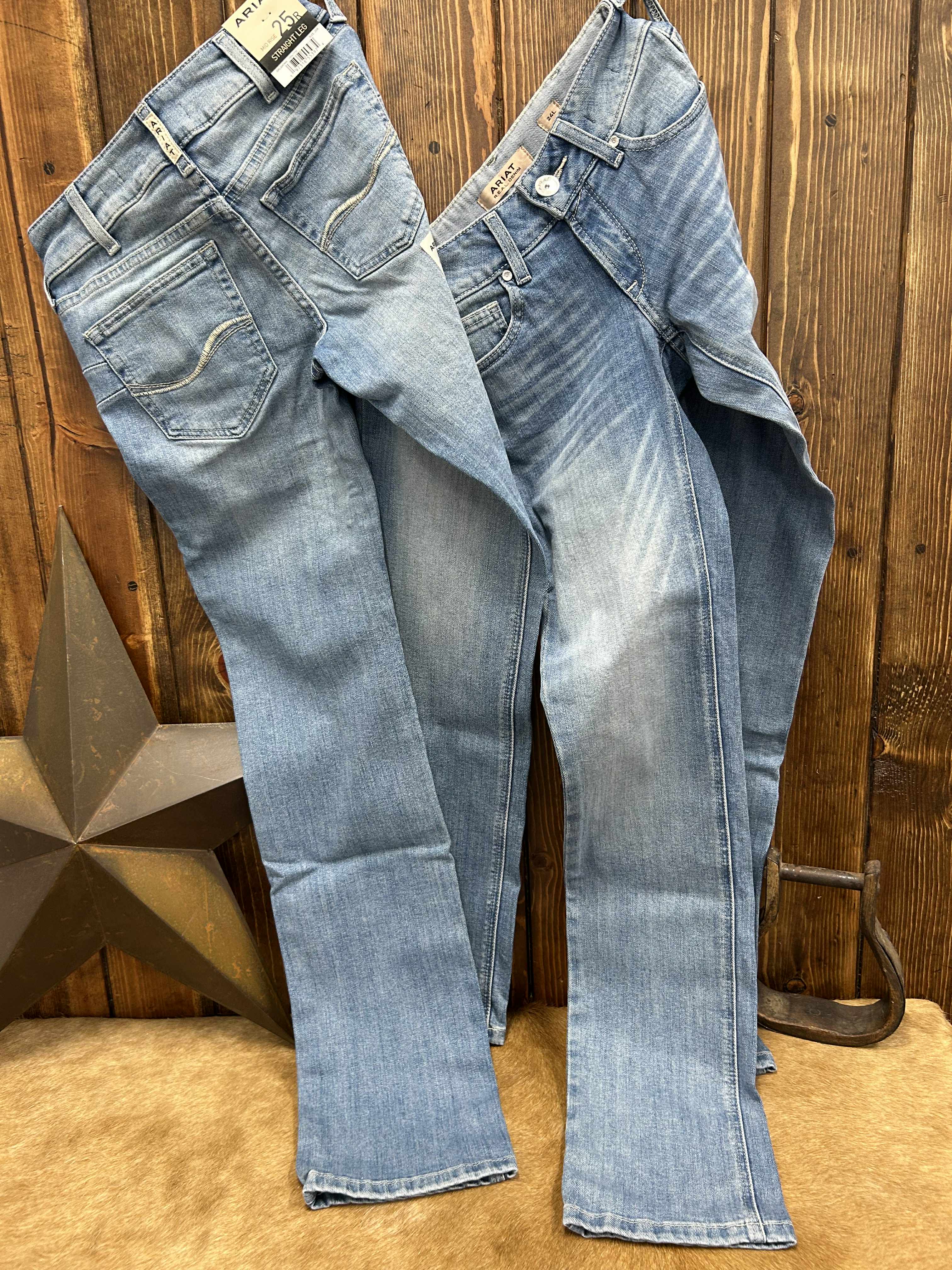 Women's Ariat Mid Rise Alessia Straight Leg Jean-Women's Denim-Ariat-Lucky J Boots & More, Women's, Men's, & Kids Western Store Located in Carthage, MO