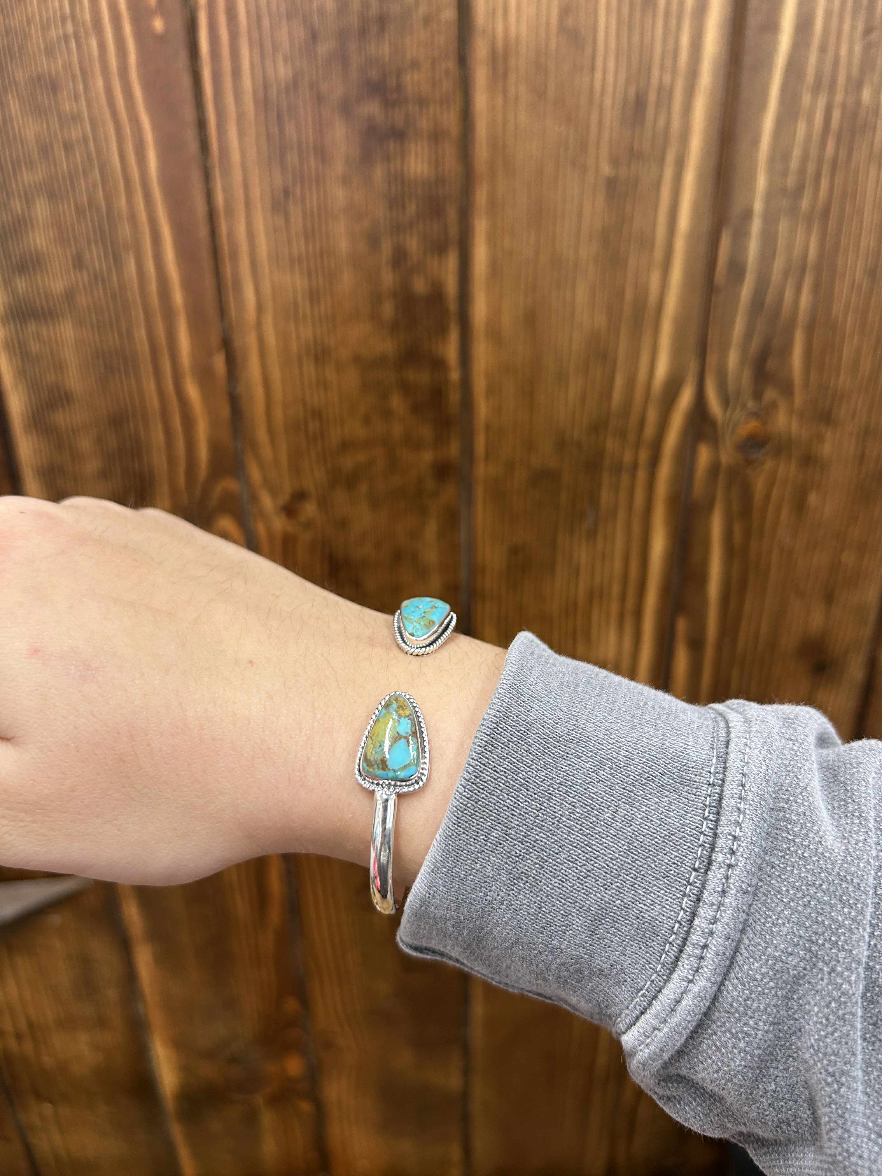 Ember Cuff-Bracelets-LJ Turquoise-Lucky J Boots & More, Women's, Men's, & Kids Western Store Located in Carthage, MO