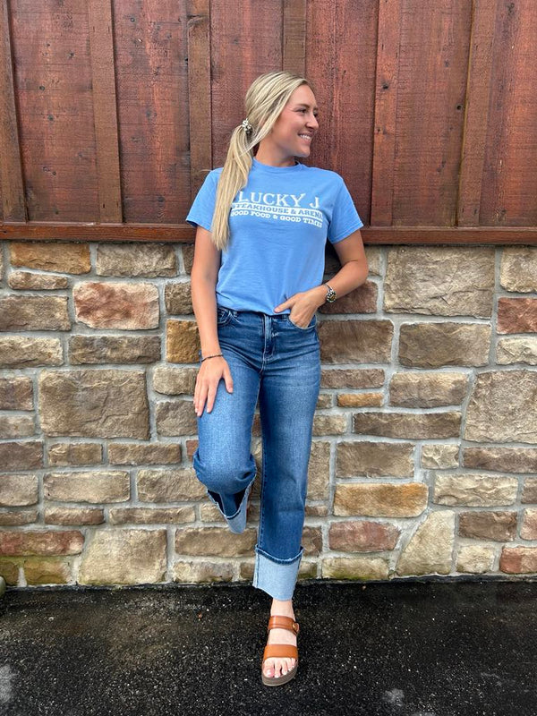Women's Flying Monkey Finley 90's Vintage Cuff Jean-Women's Denim-Flying Monkey-Lucky J Boots & More, Women's, Men's, & Kids Western Store Located in Carthage, MO