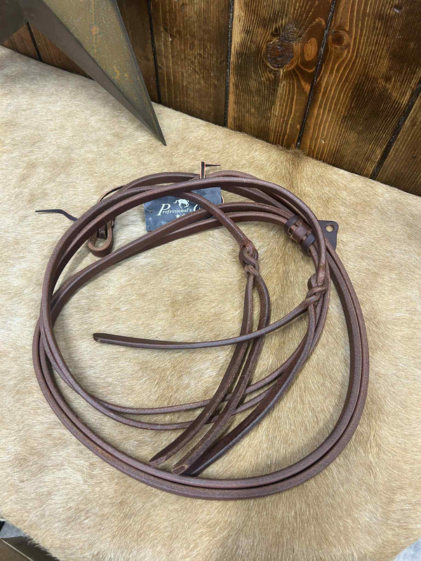 RH7062POP 5/8" Split Popper Tail Reins-Reins-Professionals Choice-Lucky J Boots & More, Women's, Men's, & Kids Western Store Located in Carthage, MO