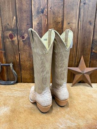Women's Macie Bean Tan Vintage Bruciato Full Quill Ostrich Boot
