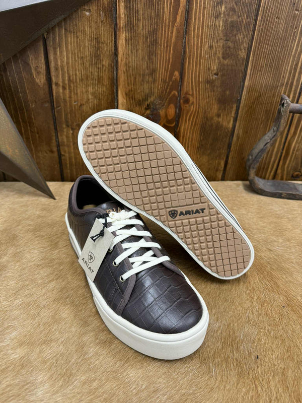 Women's Ariat Luxe Espresso Croc Print Skylar Shoes