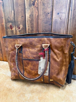 STS Guadalupe Cowhide Palomino Tote