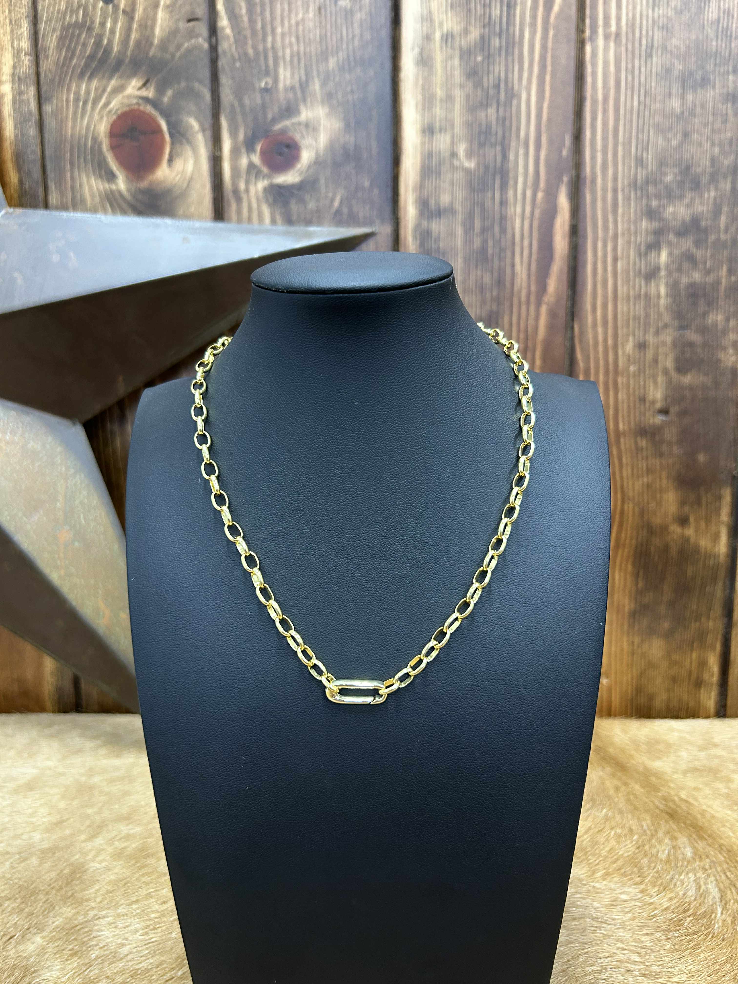 Gold Chain Necklaces-Necklaces-LJ Fashion Jewelry-Lucky J Boots & More, Women's, Men's, & Kids Western Store Located in Carthage, MO